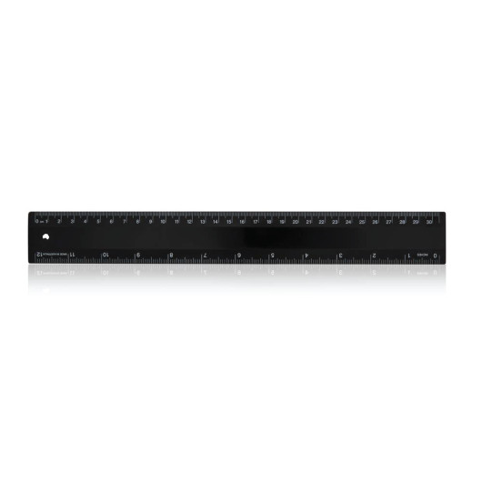 30cm Rulers Black